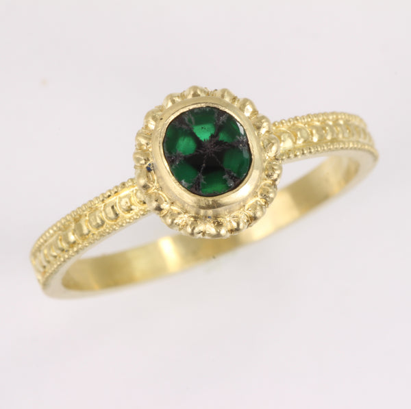 Emerald Trapiche Ring